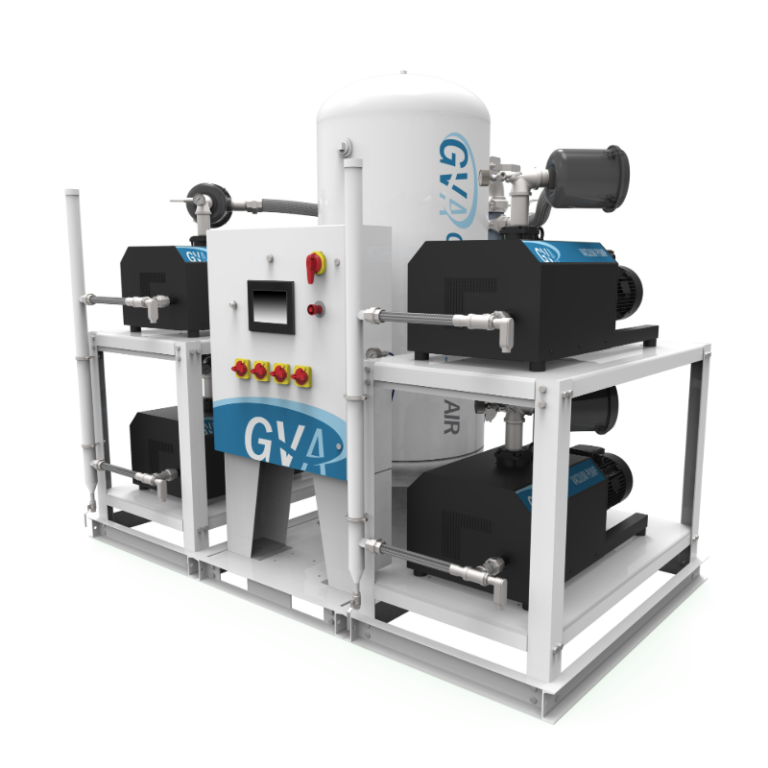 medical and lab quadruplex skid packaged vacuum system