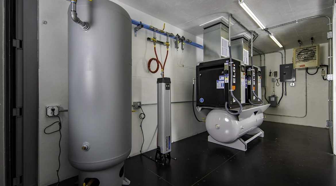 Mobile engineered solutions- equipment inside container room