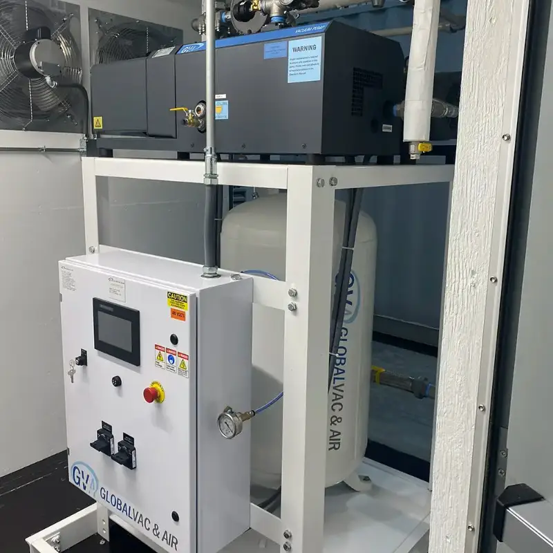 GlobalVac & Air vacuum inside a mobile engineered solution