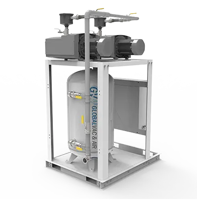 oil-less rotary vane vacuum skid package side 2