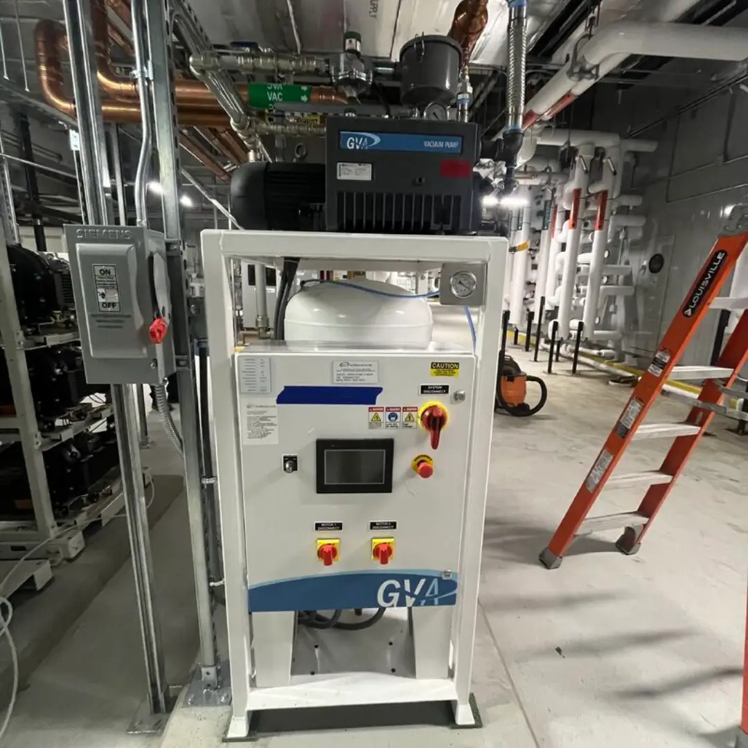 life science compressed air and vacuum skid package