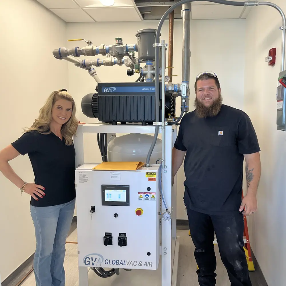 globalvac and air vacuum system used in R&D laboratory