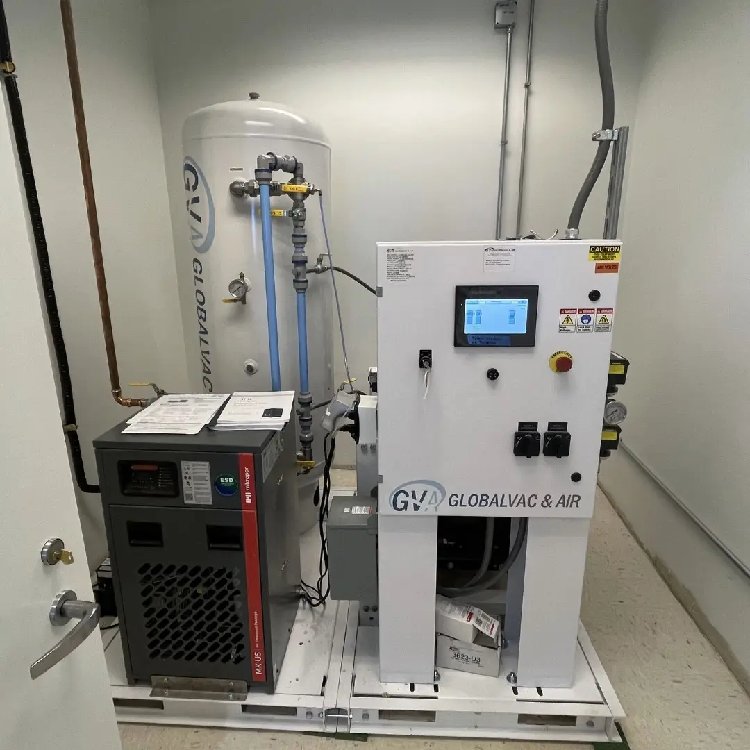 compressed air skid package for r&d laboratory setup