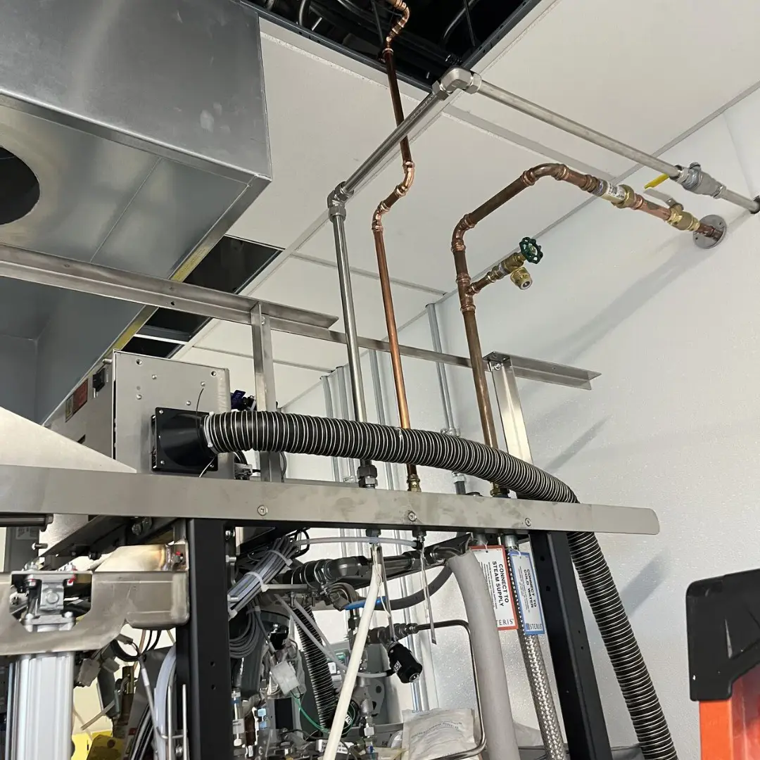 Research and development lab piping